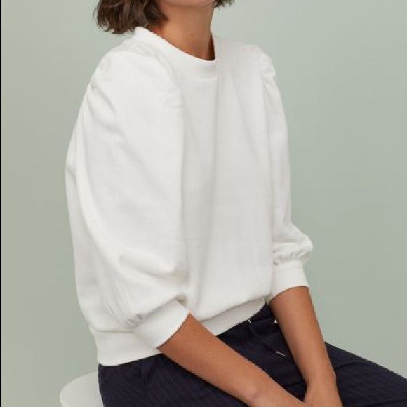 H and m puff sleeve sweatshirt Clearance